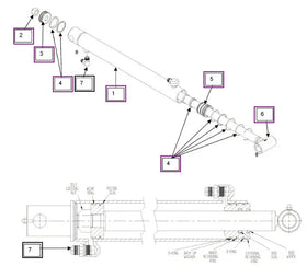 Mahindra Tractor Loader Lift Cylinder RH / LH KMW31602114 Mahindra Direct Parts