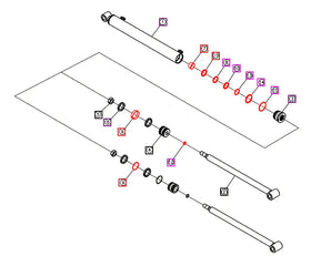 Mahindra Tractor Loader Lift Cylinder Seal Kit ANS4530 Mahindra Direct Parts