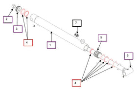 Mahindra Tractor Loader Lift Cylinder Seal Kit KMW05902092 Mahindra Direct Parts