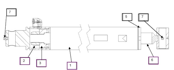 Mahindra Tractor Loader Lift Cylinder Seal Kit KMW05902127 Mahindra Direct Parts