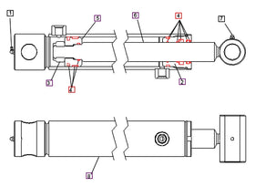 Mahindra Tractor Loader Lift Cylinder Seal Kit KMW05902152 Mahindra Direct Parts