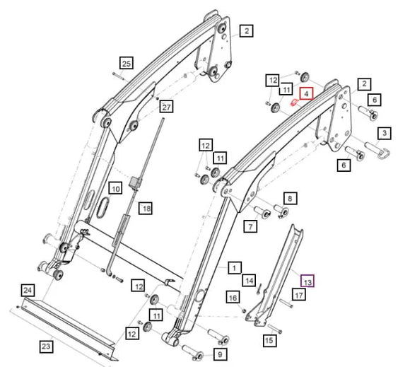 Mahindra Tractor Loader Linch Pins 5017002ALO Mahindra Direct Parts
