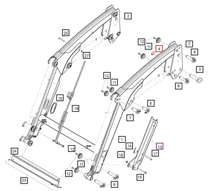 Mahindra Tractor Loader Linch Pins 5017002ALO Mahindra Direct Parts