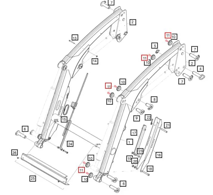 Mahindra Tractor Loader Locking Cover Bolt 5050608ALO Mahindra Direct Parts