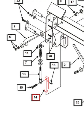 Mahindra Tractor Loader Locking Pin KMW13043066 Mahindra Direct Parts