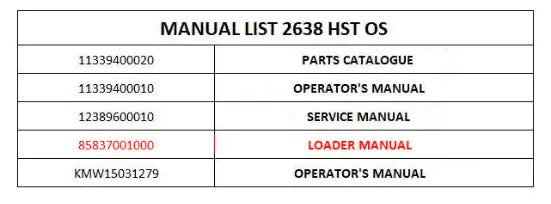Mahindra Tractor Loader Manual 85837001000 Mahindra Direct Parts