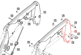 Mahindra Tractor Loader Mounting Bracket LH Left Hand 60065320-36ALO Mahindra Direct Parts
