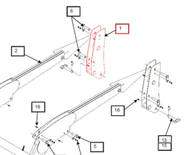 Mahindra Tractor Loader Mounting Bracket LH / RH KMW10023140 Mahindra Direct Parts