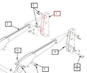 Mahindra Tractor Loader Mounting Bracket LH / RH KMW10023140 Mahindra Direct Parts