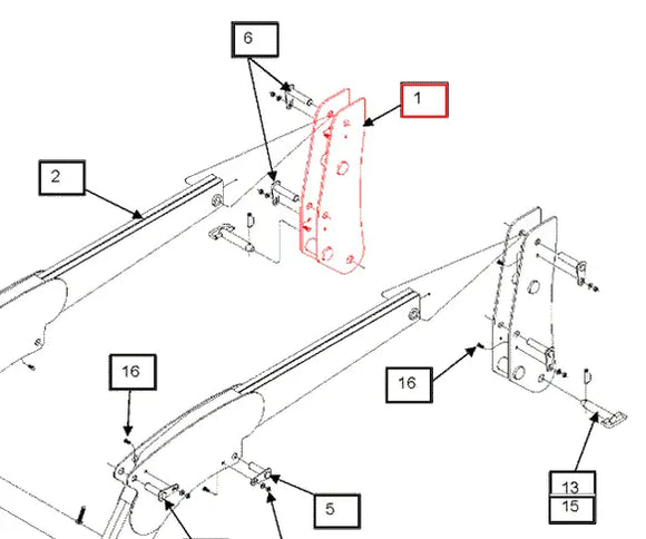 Mahindra Tractor Loader Mounting Bracket LH / RH KMW10023140 Mahindra Direct Parts