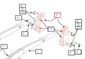 Mahindra Tractor Loader Mounting Bracket LH / RH KMW10023152 Mahindra Direct Parts