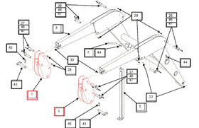 Mahindra Tractor Loader Mounting Bracket LH / RH KMW10023189 Mahindra Direct Parts