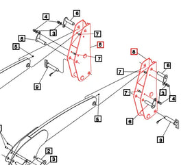 Mahindra Tractor Loader Mounting Bracket LH / RH KMW10023266 Mahindra Direct Parts
