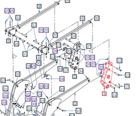 Mahindra Tractor Loader Mounting Bracket Left Hand LH MHAC09090300W Mahindra Direct Parts
