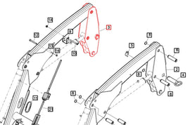 Mahindra Tractor Loader Mounting Bracket RH Right Hand 60065322-36ALO Mahindra Direct Parts