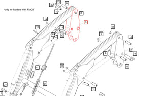 Mahindra Tractor Loader Mounting Bracket RH Right Hand 60086464-36ALO Mahindra Direct Parts