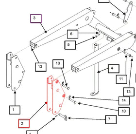 Mahindra Tractor Loader Mounting Bracket RH Right Hand KMW10023155 Mahindra Direct Parts