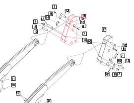 Mahindra Tractor Loader Mounting Bracket Right Hand KMW10023284 Mahindra Direct Parts
