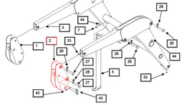 Mahindra Tractor Loader Mounting Bracket Right Hand RH KMW10023069 Mahindra Direct Parts