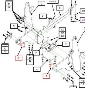 Mahindra Tractor Loader Mounting Bracket Spacer KMW12453108 Mahindra Direct Parts