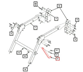 Mahindra Tractor Loader Parking Leg KMW11043075 Mahindra