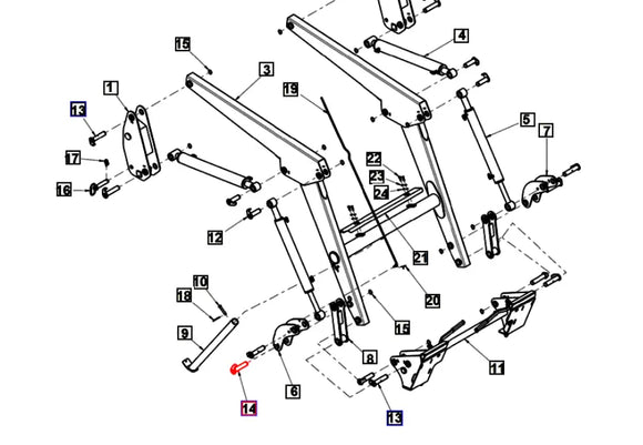 Mahindra Tractor Loader Pin ANSP28E-1230 Mahindra