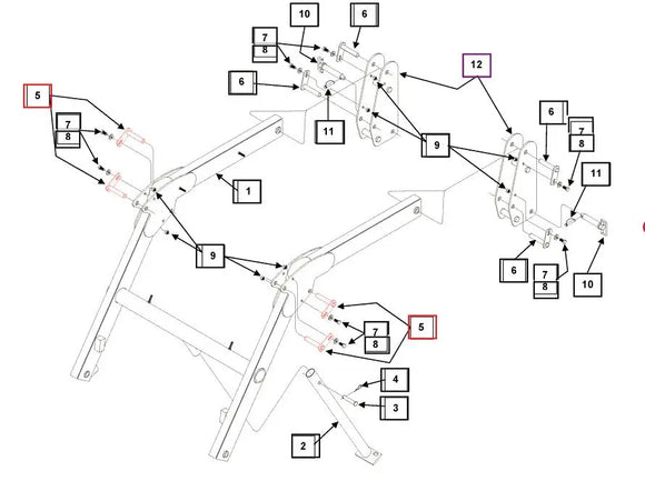 Mahindra Tractor Loader Pivot Pin KMW05505032 Mahindra Direct Parts