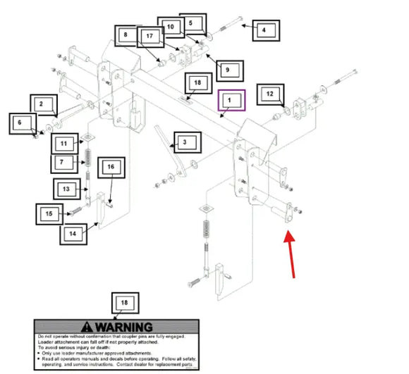 Mahindra Tractor Loader Pivot Pin KMW05513073 Mahindra