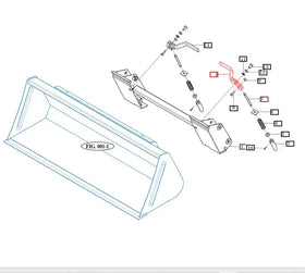 Mahindra Tractor Loader Quick Attach Handle / Lever Left Hand LH Mahindra