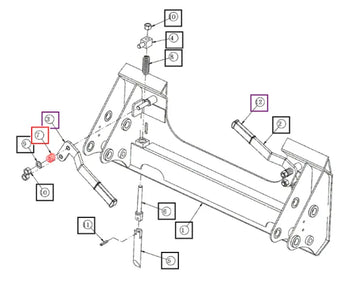 Mahindra Tractor Loader Quick Attach Handle tension Spring ANSB0945A1310 Mahindra