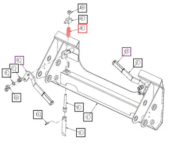 Mahindra Tractor Loader Quick Attach Lock Pin Spring ANSB0945A1320 Mahindra Direct Parts