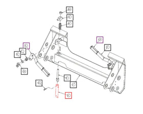 Mahindra Tractor Loader Quick Attach Locking Pin ANSB0945A1220 Mahindra Direct Parts