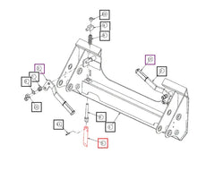 Mahindra Tractor Loader Quick Attach Locking Pin ANSB0945A1220