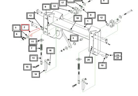 Mahindra Tractor Loader Quick Connect Handle Left Hand LH KMW13044061 Mahindra Direct Parts