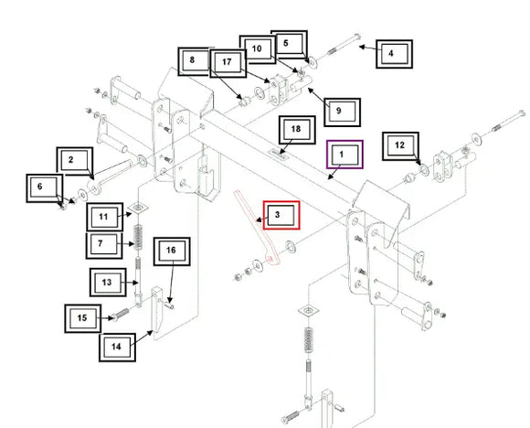 Mahindra Tractor Loader Quick Connect Handle RH Right Hand KMW13044062 Mahindra Direct Parts