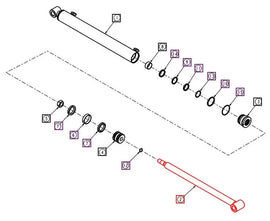 Mahindra Tractor Loader Rod ANS2050C-9210 For Cylinder ANS2050C-9000 Mahindra