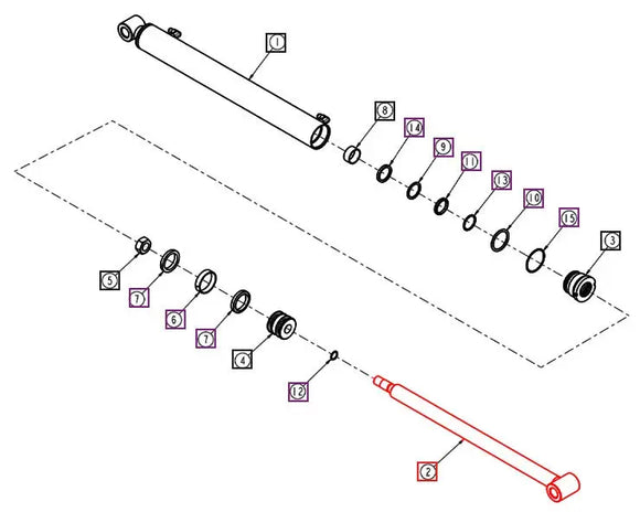 Mahindra Tractor Loader Rod ANS2050C-9210 For Cylinder ANS2050C-9000 Mahindra