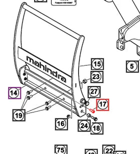 Mahindra Tractor Loader Screw MC6S M10x25 5052440ALO Mahindra Direct Parts