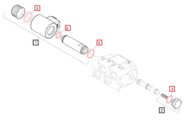 Mahindra Tractor Loader Selector Valve Seal Kit 59018702ALO Mahindra Direct Parts