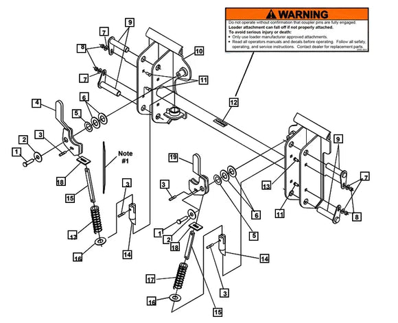 Mahindra Tractor Loader Skid Steer Tool Carrier Attachment Complete KMW13044187 Mahindra Direct Parts