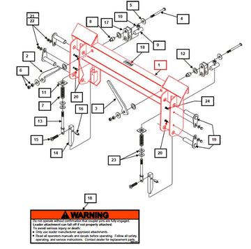 Mahindra Tractor Loader Skid Steer Tool Carrier Frame KMW13044126 Mahindra Direct Parts