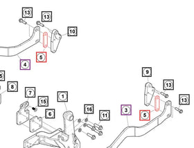 Mahindra Tractor Loader Subframe Extension Spacer 60067977-37ALO Mahindra Direct Parts