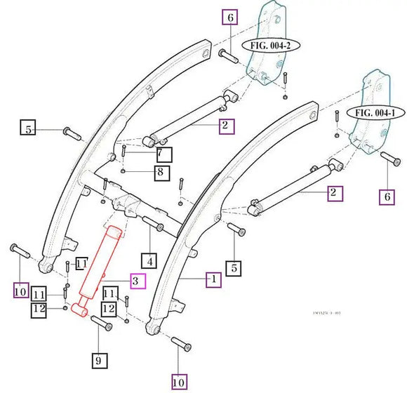 Mahindra Tractor Loader Tilt Cylinder 87503001002GB Mahindra