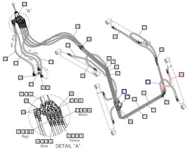 Mahindra Tractor Loader Tilt Cylinder Hose ANS1P410270 Mahindra