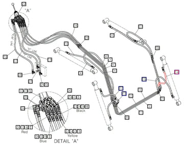 Mahindra Tractor Loader Tilt Cylinder Hose ANS1P410270 Mahindra