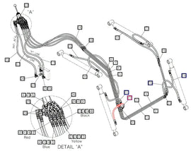 Mahindra Tractor Loader Tilt Cylinder Hose ANS1P410500 Mahindra