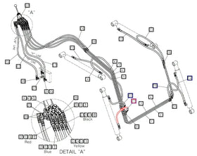 Mahindra Tractor Loader Tilt Cylinder Hose ANS1P410500 Mahindra