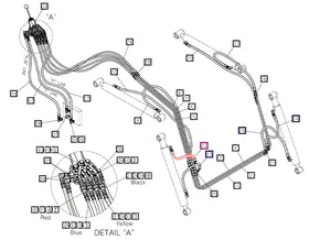 Mahindra Tractor Loader Tilt Cylinder Hose ANS1P410600 Mahindra