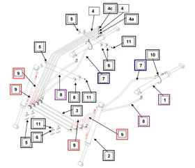 Mahindra Tractor Loader Tilt Cylinder Hose KMW05821106506018 Mahindra