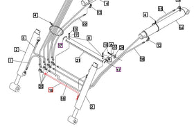 Mahindra Tractor Loader Tilt Cylinder Hydraulic Hose KMW05821506506041 Mahindra Direct Parts